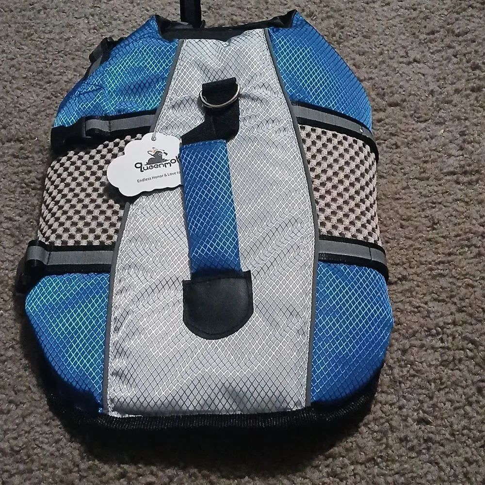 Dog Life Jacket Swimming Vest Lightweight High Reflective Pet Lifesaver Sz M NWT